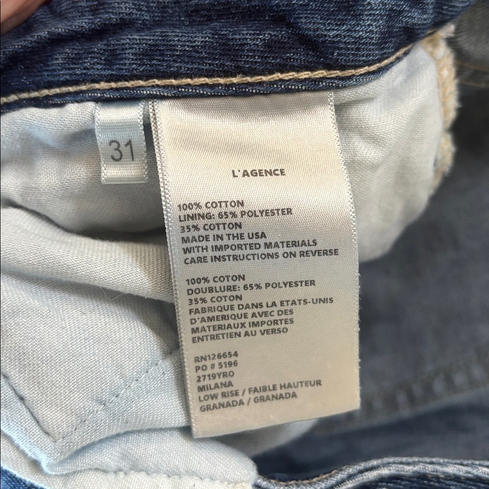 L’AGENCE Milana Low-Rise Granada Jeans Size 31 - Picture 3 of 8